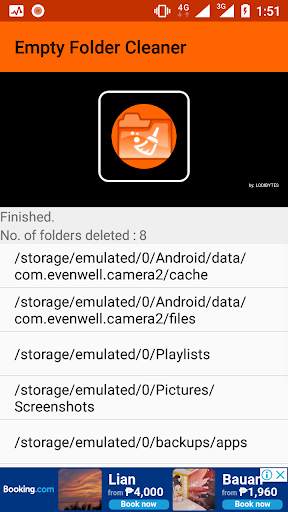 Empty Folder Cleaner / Remover स्क्रीनशॉट 1