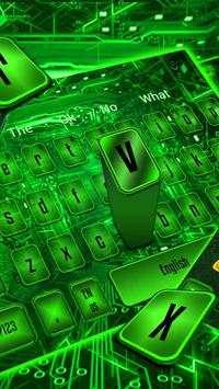 Neon Green Light Animated Keyboard Theme screenshot 2