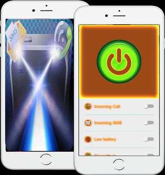 Flashlight - SMS & Call Flash screenshot 2