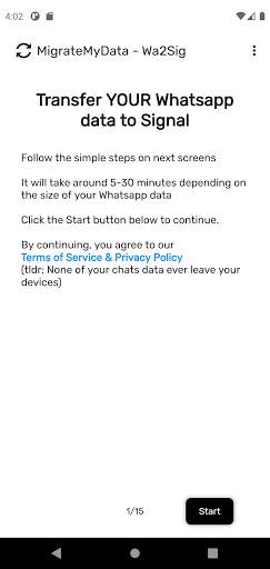 WA2Sig - WhatsApp to Signal Migrator screenshot 2