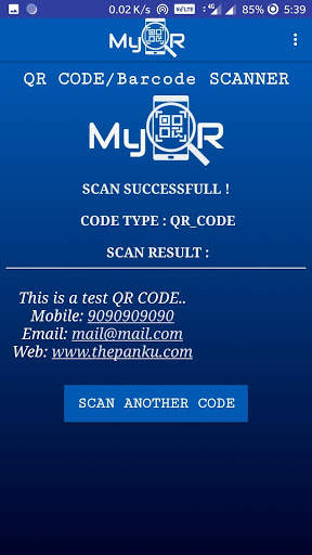 MyQR : Light Weight QR Code/Barcode Scanner 4 تصوير الشاشة