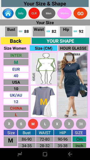 clothes size screenshot 5