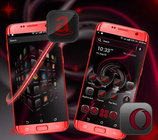 Red Black Launcher Theme screenshot 3