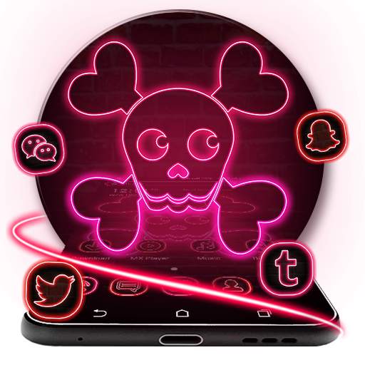 Neon Skull Launcher Theme 1.0.1