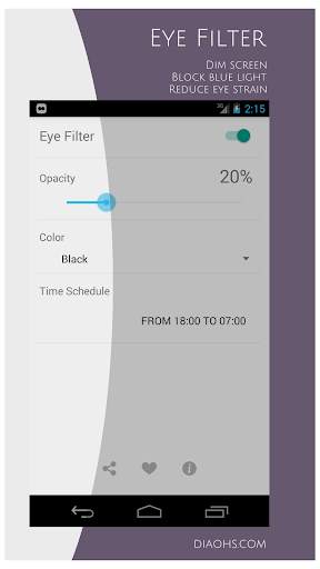 Eye Filter (Blue light filter) screenshot 1