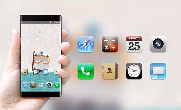 OS launcher Themes for iPhone 5 wallpaper & Icon screenshot 4