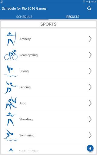Schedule for Rio 2016 Games screenshot 11