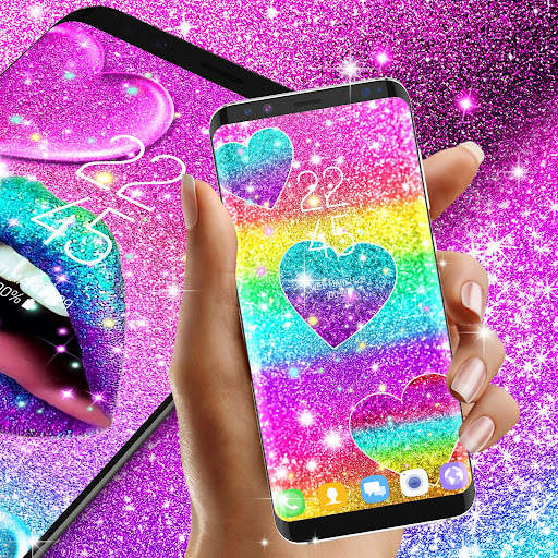 Multi color glitter wallpaper screenshot 6