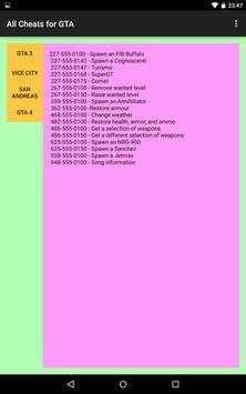 All Cheats For GTA screenshot 3