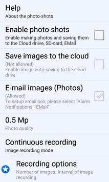 Online camera  &  Motion detector &  Cloud drives screenshot 2