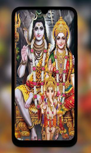 Shiv Parvati ganesh Wallpaper HD screenshot 3