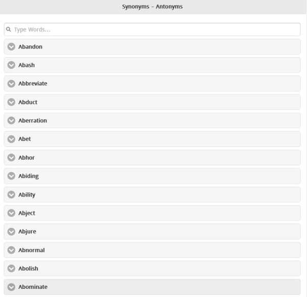 Synonym and Antonym 1 تصوير الشاشة