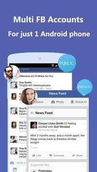 Dual account for facebook screenshot 1