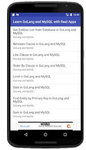 Learn GoLang and MySQL with Real Apps screenshot 1