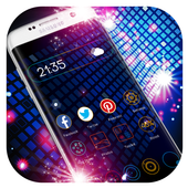 Colorful Night Neon Launcher Theme icon