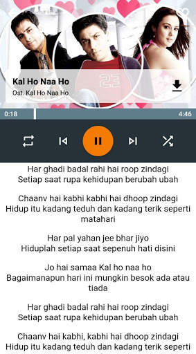 Lirik Lagu India Kal Ho Naa Ho MP3 Offline screenshot 3