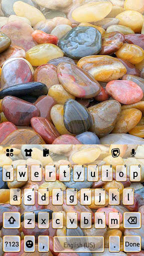Colorful Pebbles कीबोर्ड पृष्ठभूमि स्क्रीनशॉट 5