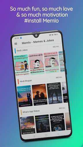 Memlo - hindi jokes,hindi shayari and status screenshot 1