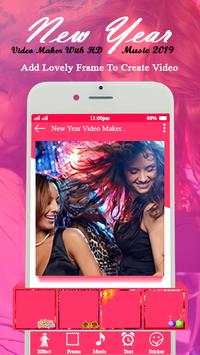 New Year Photo Video Maker with HD Music 2019 screenshot 2