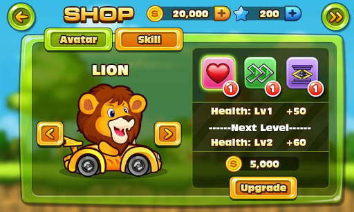 Jungle Animal Car Racing Track screenshot 2
