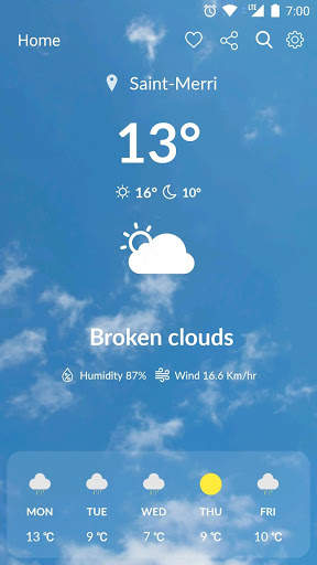 Today - Beautiful Weather Client скриншот 1