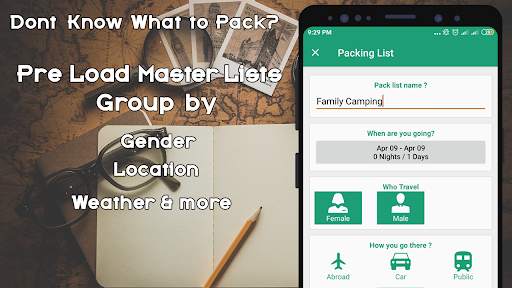 Simple Travel Packing List App screenshot 3