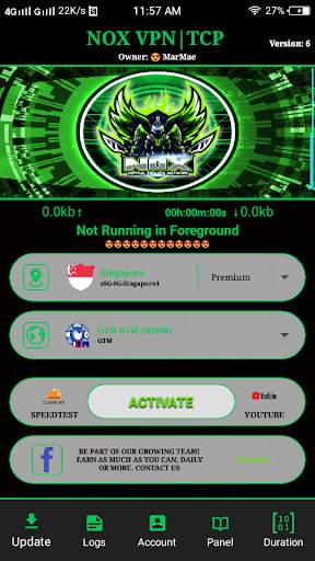NOX VPN TCP screenshot 1