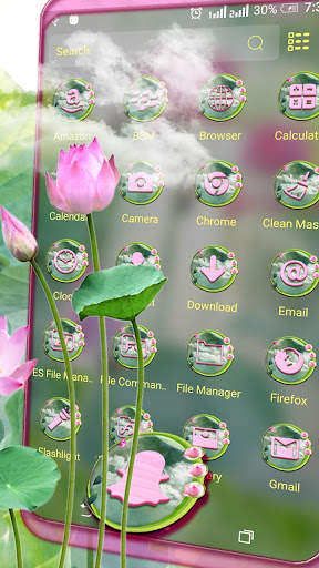 Pink Lotus Launcher Theme screenshot 2