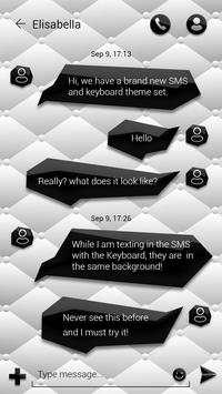 (FREE)GO SMS BLACK&WHITE THEME screenshot 3