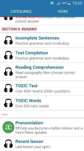 TOEIC Listening & Reading screenshot 2