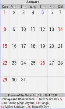 2017 Holiday Calendar India screenshot 3