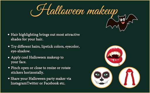 Halloween Makeup Photo Editor 2019 screenshot 1