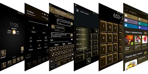 J Ice Gold Theme for CM13&12 1 تصوير الشاشة
