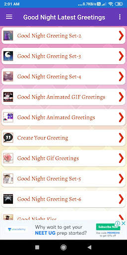 Good Night: Greetings, GIF Wishes, Text SMS Quotes screenshot 4
