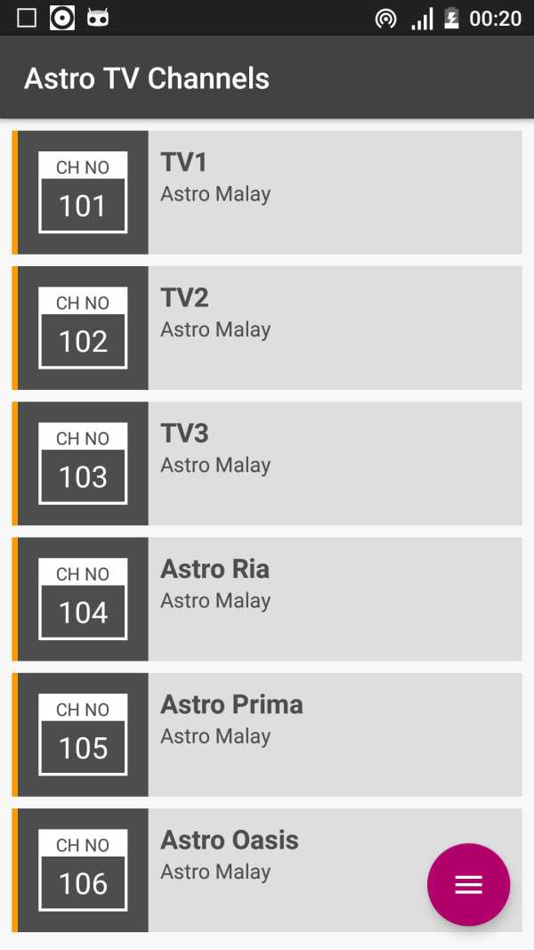 Astro TV Channels स्क्रीनशॉट 2