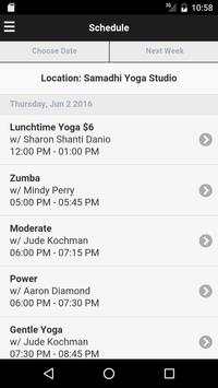 Samadhi Yoga Studio Mobile screenshot 1