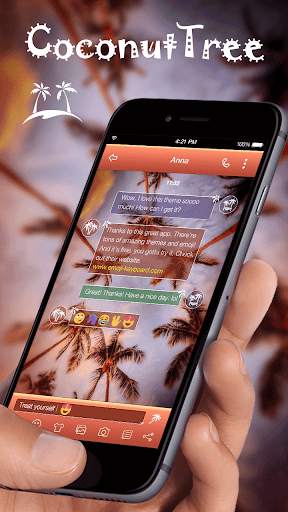 Coconuts Sky KK Emoji Keyboard screenshot 5