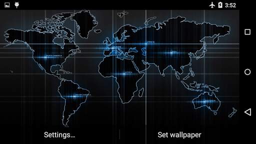 Black Map Live Wallpaper screenshot 2
