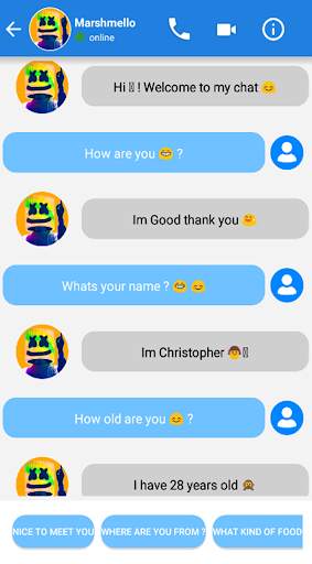 Marshmello DJ Call Video & Chat Sumilator screenshot 4