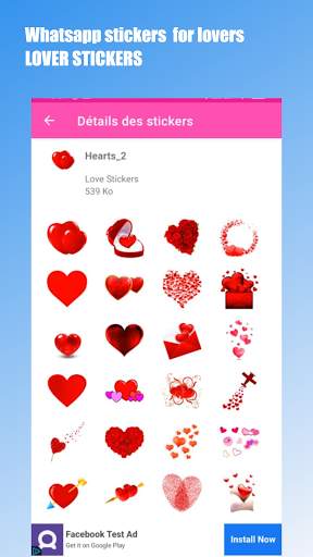 استيكرز حب و غرام Whatsapp screenshot 3