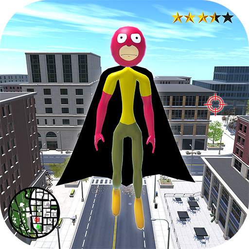 Flying Stickman Rope Hero - Crime City Rope Hero 1