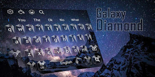 Beautiful Galaxy Diamond Keyboard Theme स्क्रीनशॉट 6