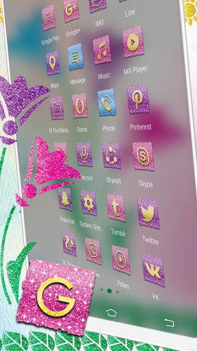 Glitter Flower Theme Launcher screenshot 3