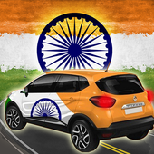 India Independence Day Car Race Game icon