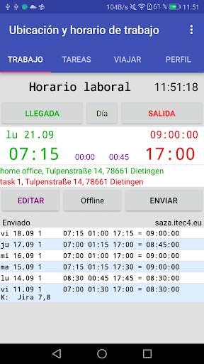Saza: Control hora GPS empresa screenshot 1