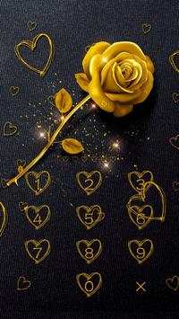 AppLock Theme Golden Rose screenshot 2