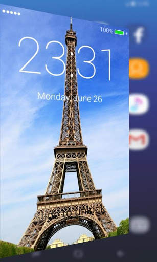 Paris Lock Screen Pro 1 تصوير الشاشة
