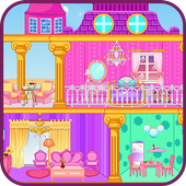 Princess doll house icon