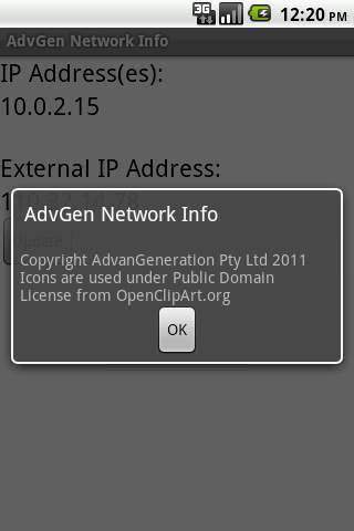 AdvGen Network Info screenshot 1