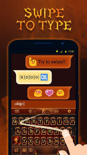 Fire Lion Keyboard Theme - Emoji & Gif screenshot 4